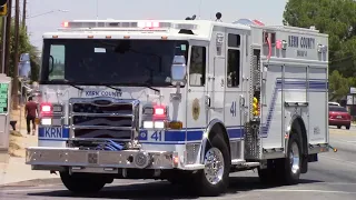 Kern County Fire Dept. *NEW* Engine 41 & Truck 41 Responding