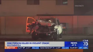 1 person dead after 2-car crash in Westminster