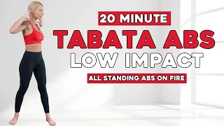 20 MIN TABATA ABS WORKOUT No Repeat Exercises Low Impact Abs On Fire No Equipment