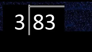 Dividir 83 entre 3 division inexacta con resultado decimal de 2 numeros con procedimiento