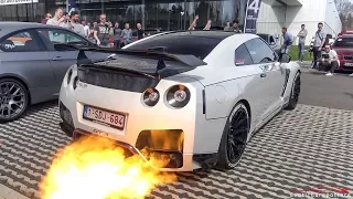 Nissan GT-R R35 NSB-750R - LOUD Pops and Bangs, Flames & Accelerations !