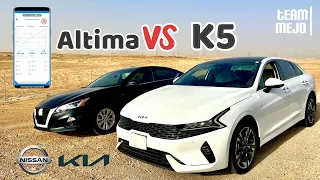 نيسان التيما ضد كيا كي5 | Kia K5 vs Nissan Altima - Drag Race
