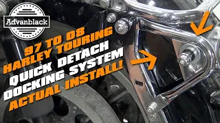 @harleydavidson  Touring 97 to 08 -  4 point docking system and quick detach  INSTALL