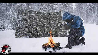 Heavy Snow Camping in the High Mountains - ASMR Adventure for the Mind, for Sleep, and to Relax