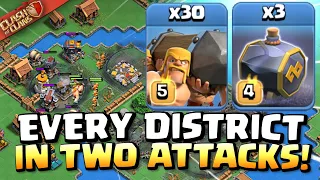 TWO SHOT EVERY DISTRICT WITH INSANE GRAVEYARD ARMY! Best Clan Capital Attack in Clash of Clans