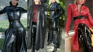 eye catching fabulous leather long power dresses for women and girls