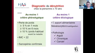 Prise en charge de la dénutrition de la personne âgée