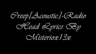 Creep[Acoustic]-Radiohead With Lyrics