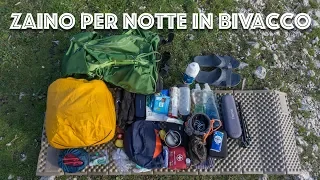 Il mio zaino per una notte in bivacco // Recensione