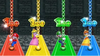 Mario Party 9 Minigames - Mario Vs Luigi Vs Peach Vs Daisy (Master Difficulty)