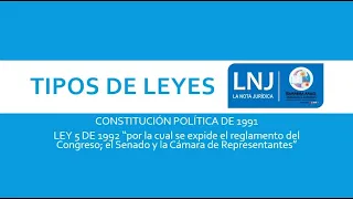 La Nota Jurídica presenta: Tipos de Leyes explicado por un Abogado