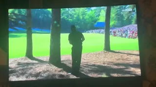 Phil mickelson out the pine needles on 13 at the masters