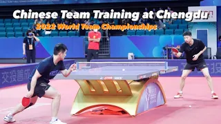 Ma Long, Fan Zhendong, Wang Chuqin & Liang Jingkun Training 2 | 2022 World Team Championships