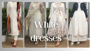 White Dresses for Eid: Eastern and western style white dresses for summers