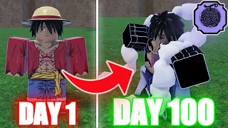 Spending 100 Days As GEAR 4 LUFFY In Shinobi Life 2...