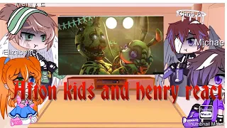 Afton kids and Henry react to Springtraps tail