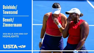 Dolehide/Townsend vs. Benoit/Zimmermann | 2024 Billie Jean King Cup Qualifiers