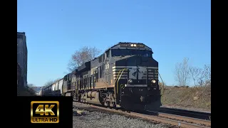 2 Trains on the NS Cleveland Line in Cleveland Ohio