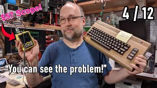 4/12 C64 repair using a great $57 portable oscilloscope (ZEEWEII DSO1511G review)