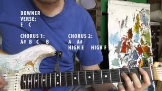 How to play Downer by Nirvana on Guitar
