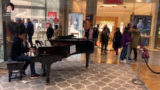 Playing Dance Monkey at busy Westfield Stratford Shopping Mall Cole Lam