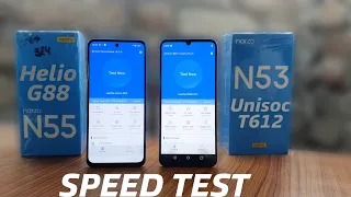 Narzo N53 (Unisoc T612) vs Narzo N55 (Helio G88) Speed Test || AnTuTu Benchmark