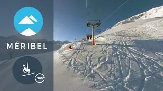 Côte Brune chairlift, Méribel in 360 VR | Piste View