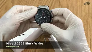 ĐỒNG HỒ NIBOSI 2322 BLACK WHITE - REVIEW NIBOSI WATCH