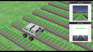 Autonomous field robot simulation in Webots using ROS2