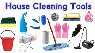 Top 40 House Cleaning Items| Names And Pictures Of House Cleaning Tools/Items|House Vocabulary