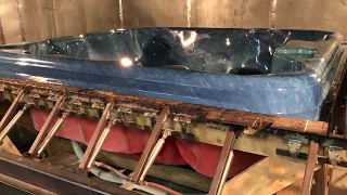 Vacuum forming an acrylic spa shell at Aspen Spas