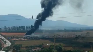 Incêndio atinge fábrica de tintas em Campos Gerais