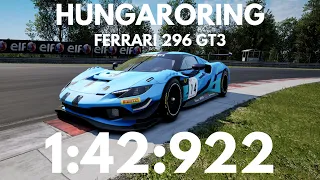 FERRARI 296 GT3 HUNGARORING SETUP + HOTLAP | ACC 1.9 - Abesports