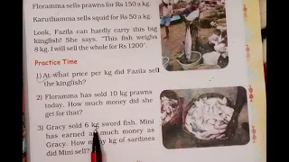 class 5 , chapter 1, the fish tale, pg no11 the fish market