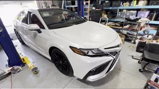 How to do engine Oil Change & Filter 2021 Toyota Camry XSE 2.5L using Mobil 1 0W-16 full synthetic