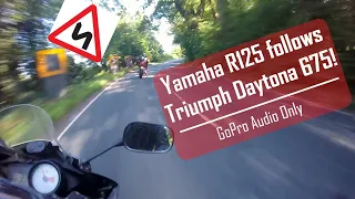 POV Yamaha R125 & Triumph Daytona 675 [Raw Onboard] | GoPro Audio 1