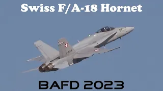 Powerful Swiss F/A-18 Display at BELGIAN AIRFORCE DAYS 2023 Kleine-Brogel Airbase