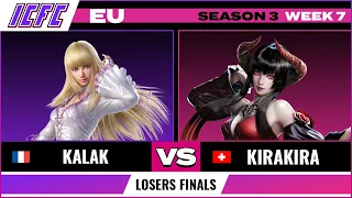 Kalak (Lili) vs KiraKira (Eliza) Losers Finals: ICFC EU Tekken 7 Season 3 Week 7