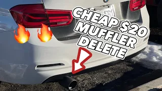 CHEAP $20 MUFFLER DELETE FOR YOUR F30 (DIY)