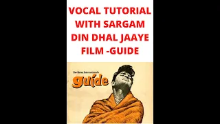 DIN DHAL JAAYE-VOCAL TUTORIAL WITH NOTATION/DONATE MUSIC/8329296207