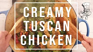 Yummy Creamy Tuscan Chicken Recipe with Sundried Tomatoes / Le Creuset Braiser