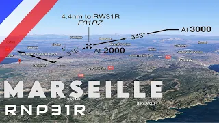 4° RNAV Approach in Marseille 31R