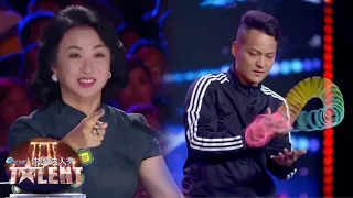 Who knew a rainbow slinky would make such an ENTERTAINING act?! | China's Got Talent 2019 中国达人秀