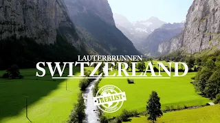 Beautiful Paradise Village of Lauterbrunnen Switzerland 4k | Valley of 72 Waterfalls