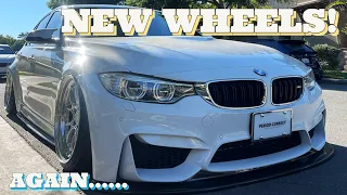MY BAGGED/STANCED F80 M3 GETS A BRAND NEW SET OF (RARE) BBS WHEELS! UNTIL...