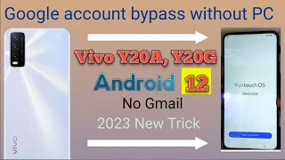 vivo y20 frp bypass || vivo y20a frp bypass || vivo y20g frp bypass || Android 12 || 2023