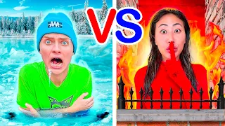 EXTREME HOT VS COLD HIDE & SEEK CHALLENGE!!