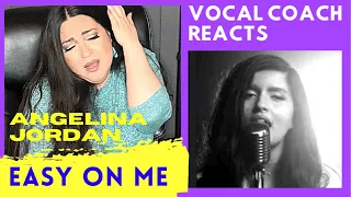 VOCAL COACH Reacts to ANGELINA JORDAN singing Easy On Me/Emotional Angelina Jordan Reaction