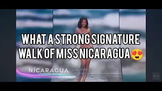 What A Strong Signature Walk of Miss Nicaragua😍 #missuniverse2023