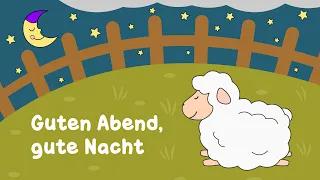 Baby Einschlafmusik "Guten Abend, gute Nacht", sanftes Klavier, dunkler Hintergrund, 30 Minuten